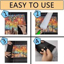 1 Set Rollable Felt Puzzle Storage Mat, Can Hold Up To 1500 Pieces, Size 46" X 26", Portable Puzzle Storage Pad With Air Tube And Drawstring Bag, Non-Slip Felt Puzzle Board, Suitable For Adults, Christmas/Halloween/Holiday Gift, Black & Green. (Accessories - Random Style/Color) (Handmade Measurement May Vary Slightly) - Multicolor - View 5