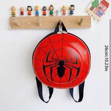 Back To School Disney Marvel Avengers Spider-Man Boys Backpack Round Hard Shell Backpack Women's Fashion Functional Backpack Shield Shaped Cartoon Backpack EVA Hard Shell Pressure-Resistant Waterproof Wear-Resistant Stain-Resistant Easy To Clean Breathable Pressure-Relieving Wide Strap Lightweight Spine Protection No Shoulder Pressure Dual Zipper Large Capacity Storage Anime Style Backpack Versatile Lightweight Backpack - Backpack - View 7