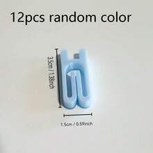 1/6/12pcs Random Color Reusable Sealing Clips, Kitchen Storage Organizer, Moisture-Proof Fresh-Keeping, Potato Chip Bag Seal Clips, Home Essentials - Multicolor - View 7