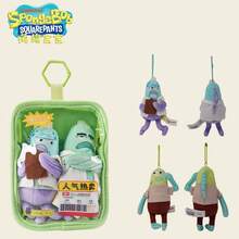SpongeBob SquarePants 1pc Road Fish Series Plush Coin Purse & Pendant Set, Funny Working Fish Man Design, Cute Cartoon Plush Hanging Ornament, Can Be Hung On Backpacks And Keys, Small Doll, Suitable For Daily Matching Decoration, Fan Collection Display, Fun Birthday Gift, Gift For Best Friends And Classmates, Adorable Quirky Portable Accessory - Multicolor - View 16