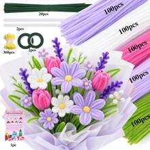 885 PCS Pipe Cleaners Craft, 5 Colors Chenille Stems Bulk For Arts And Crafts Supplies, DIY Flower Making, Creative Projects, Holiday Decorations & Kids Handmade Toys - 5-color Pipe Cleaners - View 14