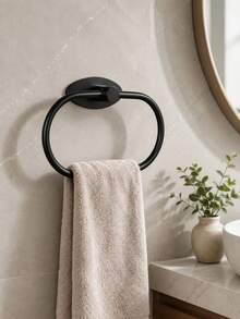 Bathroom Towel Rack, Bathroom Accessories, Adhesive Towel Rack, Wall-Mounted Bathroom Towel Rack, Bathroom Storage, Towel Hook, Bath Towel Rack, Bathroom Shelf, Bathroom Furniture, Toilet Shower Storage, Towel Rack, Bathroom Decor - Multicolor - View 1