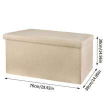 Folding Storage Ottoman Bench, Large Storage Capacity Storage Bench,Linen Fabric Storage Footstool, Multifunctional Foldable Chest Box, Easy Assembly,Padded Seat Stool For Bedroom Living Room Hallway, Space‑Saving Home Storage Organizer - Multicolor - View 14