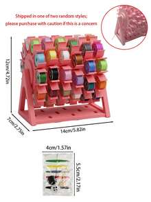 Organizador giratorio de bobinas, estante de almacenamiento de bobinas de máquina de coser, soporte de hilo hecho a mano, sistema de almacenamiento de bobinas giratorio de 360° para escritorio, accesorios de costura, adecuado para sala de costura, mesa de manualidades y estudio DIY, accesorios de costura - Multicolor - Ver 11