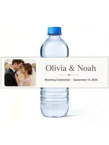 1pc Custom Photo Text Water Bottle Labels, Self‑Adhesive Personalized Bottle Stickers, Wedding Birthday Graduation Brand Event Party Decoration Favors - Multicolor - View 11