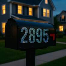 Reflective Stickers With 0-9 Numbers - Made Of Waterproof Vinyl Material With Strong Adhesion. Suitable For Outdoor Signs, Mailbox Address Plates, Vehicles, Helmets, Safety Labels And Windows. - New Arrival - View 6