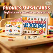 somoving 130 CVC Phonics Flash Cards, Suitable For Kindergarten And Preschool Children, Designed For Educational Purposes And Assisting Learning Common Words - Multicolor - View 2