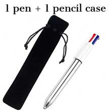 Customizable Retractable Ballpoint Pen Set With Pen Pouch, Laser Engraved Text, Replaceable 4-Color Ink Refills, Smooth Writing, Perfect For Office, Colleagues, School Supplies, And Back-To-School Gifts For Students And Teachers - Sets - View 13