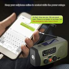 Hand Crank Generator Radio, Solar Powered Emergency Radio, Flashlight, Multi-Band FM Radio - View 6