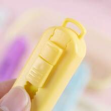 1pc Vibrant Colorful Macaron Shaped Retractable Eraser, Creative Cartoon Design, Durable Rectangular, Smooth And Easy To Erase, Suitable For Learning And Office Stationery, Multiple Colors Available, Applicable For School Supplies And Back To School Season - Multi-color - View 3