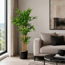 KLACK 120 Cm Artificial Bamboo Plant, Realistic Decorative For Home And Office - Green - View 4