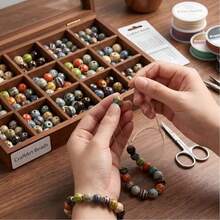 20 Pcs Ceramic Beads, 11 Mm, Porcelain Beads Set For DIY Handmade Crafts Jewelry Bracelets Necklace (Multicolor Round) - Multicolor - View 3