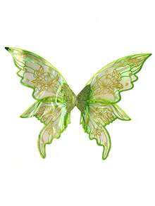 Shiny Butterfly Fairy Wings Costume Set, With Flower Crown, Elf Ears And Magic Wand. Suitable For Halloween Role-Playing And Party Events. - Multicolor - View 13