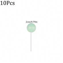 10入/20入 2cm/2.5cm/3cm/4cm 淺綠色珍珠球蛋糕裝飾插件，多尺寸 DIY 蛋糕裝飾球，適用婚禮、生日、週年慶派對蛋糕裝飾用品 - 綠色 - 查看 7