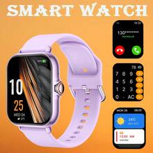 Unisex Smartwatch With Comfortable Silicone Strap, Supports Making And Receiving Calls, Message Notifications, Music Control, Alarm, Remote Camera, 180mAh Battery, 1.83-Inch Full-Screen Touch Display, Compatible With Android And IOS Systems, - View 2