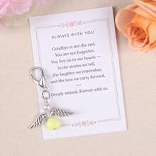 8pcs Unique Angel Keychain Set, "Forever With Us" Memorial Theme Pocket Hug Card, Pocket Hug Gift Bag. Suitable For Birthday Gift, Memorial Gift, Friendship Gift, Christmas Gift, Thanksgiving Gift, Etc. - Multicolor - View 9