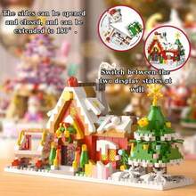Christmas Micro Particle Building Blocks, 12 Styles Santa Claus Snowman Christmas Tree Reindeer Assembly Blocks, Children's Educational Handmade Puzzle Toy, Holiday Gift Small Decoration - Multicolor - View 21