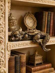 1pc Cute Dragon Shaped Bookend, Unique Mythical Creature Home Decor, Fantasy Theme Bookshelf Decoration, Perfect Gift For Book Lovers, Ideal Choice For Dragon Fans And Readers, Multiple Styles Available - Multi-color - View 6