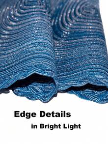 1/4/6/8/12pcs Bohemian Style Woven Round Placemats, Solid Color Braided Lace Edge Non-Slip Table Mats, Home Kitchen Decor Bowl Plate Cup Coasters, Suitable For Holiday Party Birthday Celebration Wedding Dinner Home Decoration - Blue - View 9