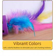 New Pet Double-Headed Feather Wand Cat Self-Entertainment Toy With Colorful Tassels And Bell Pet Supplies Toy - View 4
