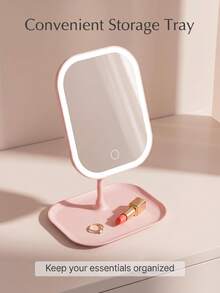 LED Makeup Mirror, Lighted Vanity Mirror With 3 Lighting Modes, Tabletop Makeup Mirror, USB Rechargeable Portable Makeup Mirror For Travel, Dorm, Office, Best Gift For Birthday, Graduation, Back To School, Mother's Day - Multiple Styles - View 12