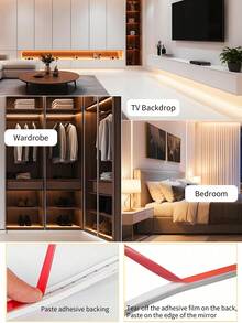 Strip Lampu Dekoratif LED 1m/3 Meter/5m, Strip Lampu Ambient dengan Saklar Tombol Peredupan Lembut 3 Warna, Bertenaga USB, Kontrol Tombol, Untuk Pencahayaan Rumah Pintar Suasana Putih Hangat, Teknologi Peredupan Cerdas, Strip Lampu Ambient Peredupan Fleksibel, Lampu Pengisi Cermin Rias Siaran Langsung - MultiWarna - View 10