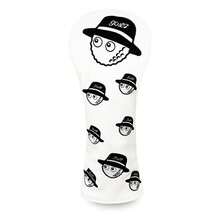 Funny Fisherman Pattern White Golf Club Headcover, PU Material Embroidered Design, Enhanced Club Protection, Golf Accessory - White - View 9