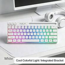 AULA Mechanical Tactile Keyboard 64 Keys RGB Backlit Wired Mini Keyboard Compatible With Laptop PC Portable Mouse Computer Keyboard Original Aula Gaming Keyboard - View 13