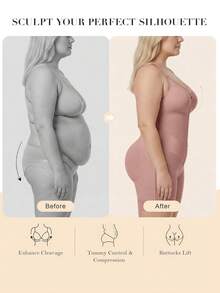 Women Colombian Shapewear, Butt Lifting And Tummy Control Bodysuit, Shapewear Jumpsuit,Compression Body Shaper - Mauve Purple - View 7