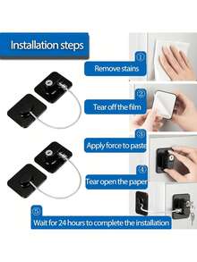 1pc No Drilling Window Locks, Multi-Functional Cabinet/Door/Window/Refrigerator Lock, Home Decor Gift - Multicolor - View 10