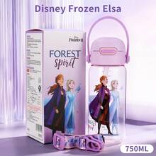 Disney Official Licensed Cartoon Plastic Water Bottle With Straw And Direct Drinking Spout, Leak-Proof And Portable, Suitable For Camping, Hiking, School And Other Occasions. - Multicolor - View 7