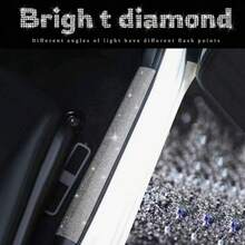 1/2pcs Shiny Diamond Door Sill Protector For Car Door/Single Door - Rhinestone Door Threshold Anti-collision Strip - View 9