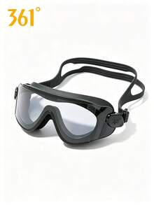 361degree 1pc 361° Large Frame Wide View HD Anti-Fog Waterproof Leakproof Swim Goggles For Women Men Adult, With Portable Storage Case, Pool Beach Swimming Gear - Quiet Night Black - View 5