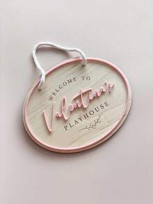Personalized Wooden Children's Room Sign | Customized Game Room Decor | Name Plate | Role Play Room Sign - Multicolor - View 9