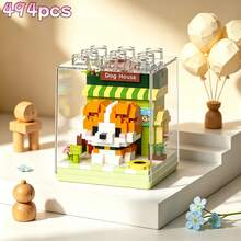Stackable Cute Animal Micro Particle Building Blocks With Dust Cover, DIY Assembly Educational Toy, Stackable Storage Shell, Creative Handmade Stress Relief Desktop Ornament, Suitable For Birthday, Halloween, Christmas Gifts, Back To School Home Leisure Craft, Festival Commemoration - Multicolor - View 15
