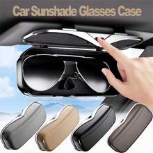 Multifunction Car Glasses Box Portable Car Fashion Glasses Holder Car Driving Glasses Holder Eyeglass Case Sun Visor Glasses Storage - C51-a - View 3