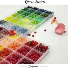 DIY Wind Chime Craft Kit, Multi‑Style Mixed Glass Beads Set With Artificial Moss & Thread Wire For Handmade Hanging Ornament Home Decoration - A - View 5