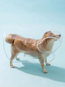 1pc PU Waterproof Transparent Pet Raincoat, Suitable For Rainy Days Dog Raincoat, Pet Puppy Hooded Waterproof Jacket, Soft Hood, Holiday Gift, Essential For Spring, Summer, Autumn, Winter - Multicolor - View 7