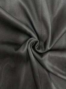 Blazer Wanita Musim Gugur/Dingin, Modis, Warna Polos, Berlapisan, Ukuran Besar, Bantalan Bahu, Bahu Lebar, Kancing Tunggal, Berikat Pinggang, Panjang Sedang, Lengan Panjang - Grey - View 7