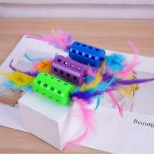New Pet Double-Headed Feather Wand Cat Self-Entertainment Toy With Colorful Tassels And Bell Pet Supplies Toy - View 10