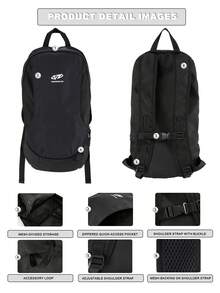 veidoorn 1pc Ultralight Lightweight Backpack, Large Capacity Backpack,Minimalist Commute Bag, Casual Daypack Bag For School College University Bag , Unisex Bags For Traveling, TravelBags, Camping, Holiday Essential, Camping, Hiking Bag - Black - View 3