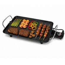 Multifunctional Electric Grill Non-Stick Indoor Griddle 110V - Black - View 2