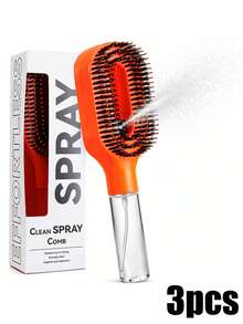 2-In-1 Spray Styling Comb, Water Mist Spray Comb With Built-In Water Tank, Soft And Flexible Bristles, Dry And Wet Use Styling Spray Comb, Suitable For Curly, Straight And Wavy Hair - Multicolor - View 28