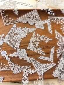 1 Pack 30pcs Vintage Hollow Lace PET Stickers For Scrapbooking, Journaling And Decoration - DT1857 - View 2