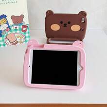 Lolla 1pc Cute Bear Protective Case Compatible With IPad 7/8/9 Tablet Shell 2022 Apple Air 5/4/3 9th Gen 10.2 Silicone Pro 11 Full Coverage 2024 Mini 7 New Air 6/A7/8/9 - Pink - View 4
