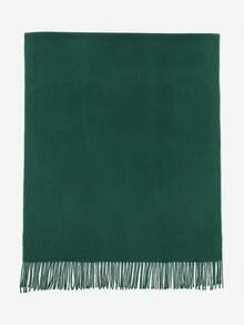 1pc Fashionable Versatile Women's Solid Color Warm Scarf - Dark Green - View 3