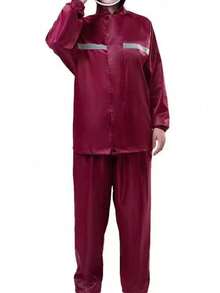 1 Set Raincoat + Rain Pants Adult Split Rain Suit Full Body Waterproof Rain Gear For Delivery Riders Farmers Construction Workers Tea Pickers - Standard - View 3