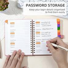 Hard Cover Password Organizer Notebook With Letter Tabs, 6.1x4.72 Inch B6 Size Website Login Username And Password Record Book For Home And Elderly Security Organization - B6 - View 4
