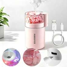 SOKANY Eternal Flower USB香氛加濕器，雙速出霧模式，多色氛圍燈，180ml水箱，靜音補水，奈米細霧，適用於居家/臥室/車內等場景 - Mist - 查看 7