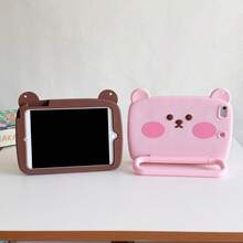 Lolla 1pc Cute Bear Protective Case Compatible With IPad 7/8/9 Tablet Shell 2022 Apple Air 5/4/3 9th Gen 10.2 Silicone Pro 11 Full Coverage 2024 Mini 7 New Air 6/A7/8/9 - Pink - View 9